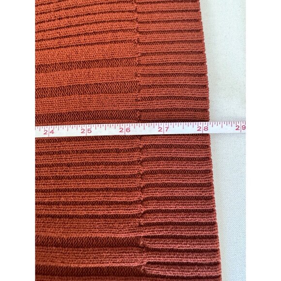 Vintage Wilke Rodriguez Ribbed Mockneck ¼ Zip Sweater Women’s XL Rust Y2K Street - Picture 7 of 8